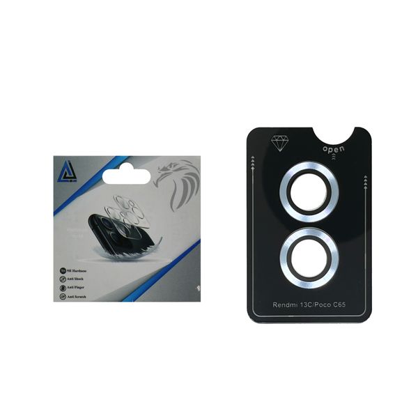 محافظ لنز دوربین  مدل شابلون دار فلزی مناسب برای گوشی موبایل شیائومی Redmi 13c / Poco C 65