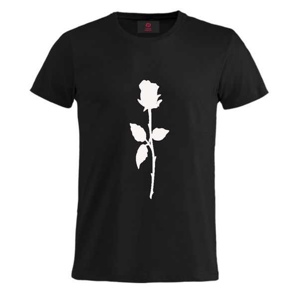 تی شرت آستین کوتاه مردانه نوین نقش مدل فانتزی کد 48161 طرح گل رز 