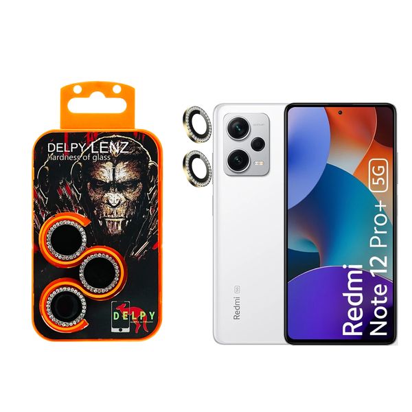 محافظ لنز دوربین دلپی مدل Monkey-Diamond -FR مناسب برای گوشی موبایل شیائومی Redmi Note 12 Pro Plus 5G بسته سه عددی