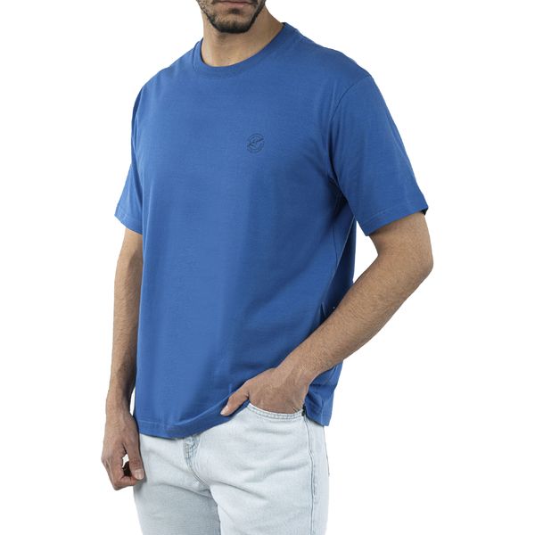 تی شرت آستین کوتاه مردانه جوتی جینز مدل یقه گرد کد 1551411 رنگ آبی تیره
