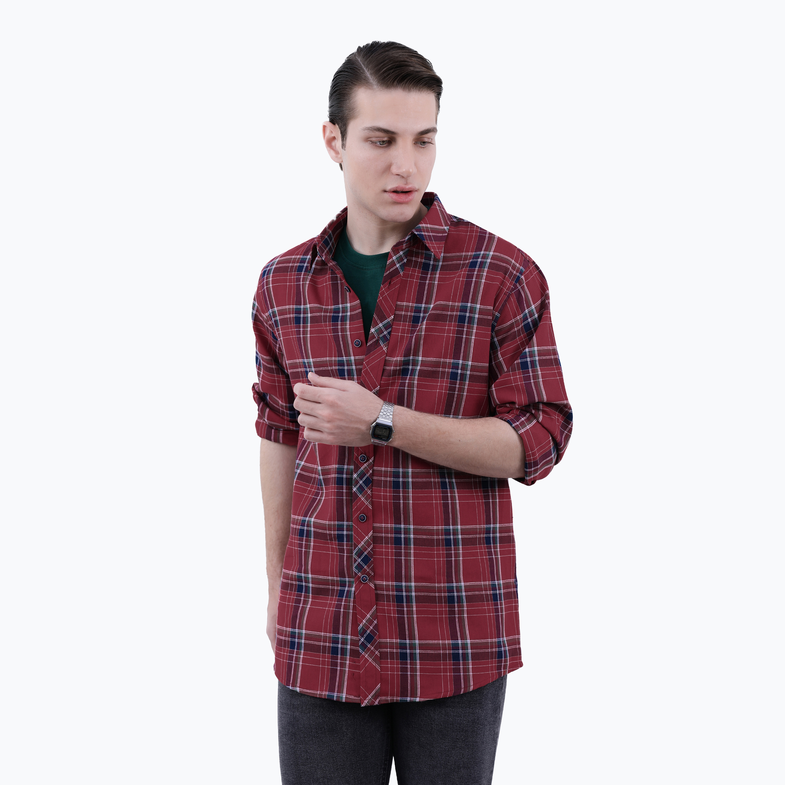 پیراهن آستین بلند مردانه پاتن جامه مدل رگولار کد 102721020321285
