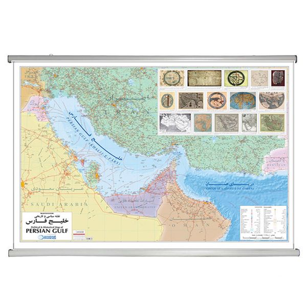 نقشه انتشارات گیتاشناسی نوین طرح  سیاسی و تاریخی مدل خلیج فارس کد L1192
