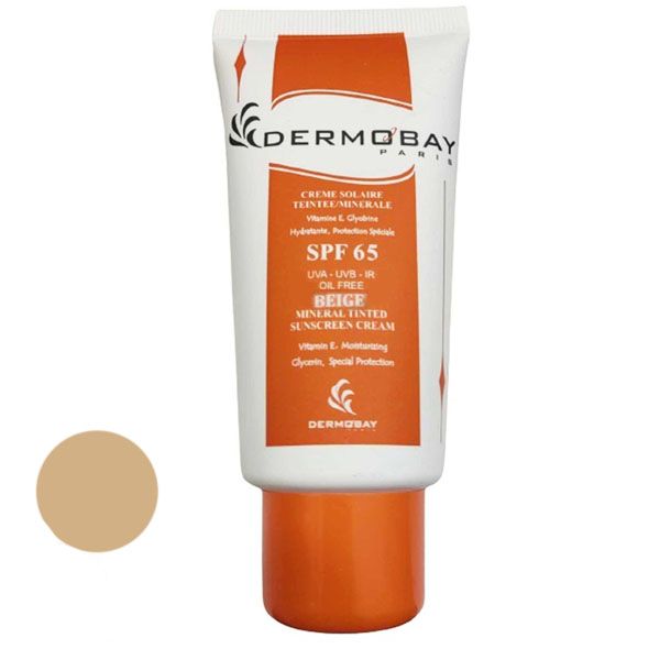 کرم ضد آفتاب  رنگی درموبای SPF65  مدل BG مناسب برای پوست چرب حجم 50 میلی لیتر