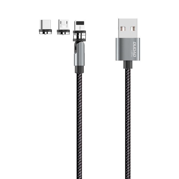 کابل تبدیل مغناطیسی USB به MicroUSB/USB-C/لایتنینگ دودا مدل l9pro طول 1 متر