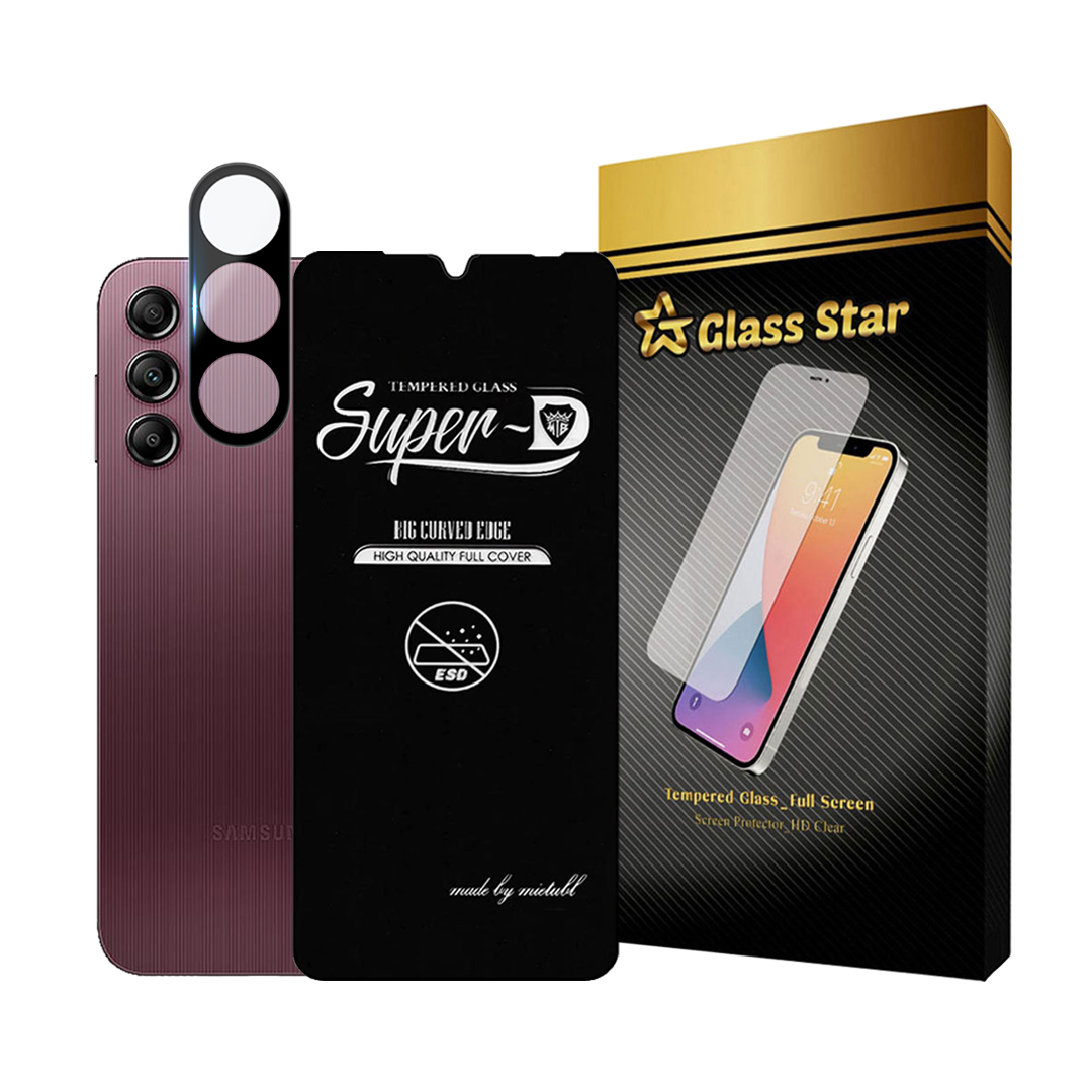 محافظ صفحه نمایش گلس استار مدل SUPLNFUGS مناسب برای گوشی موبایل سامسونگ Galaxy A14 4G / A14 5G به همراه محافظ لنز گوشی