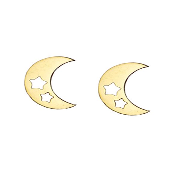 گوشواره زنانه طرح ماه و ستاره کد 019