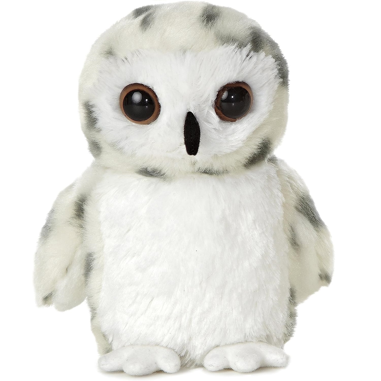 عروسک آرورا طرح جغد مدل AURORA Mini Flopsie Snowy Owl کد SZ13/1147 ارتفاع 17 سانتی‌متر