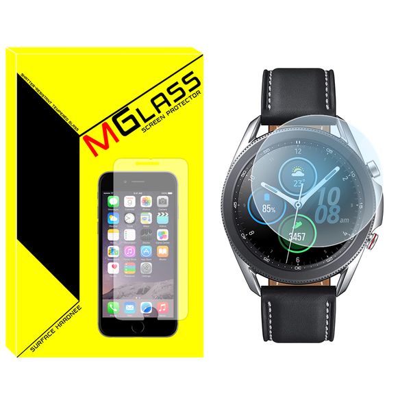 محافظ صفحه نمایش شیشه‌ای ام‌گلس مدل Glass-MG مناسب برای ساعت هوشمند سامسونگ Galaxy Watch 3 41mm