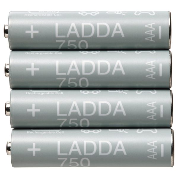 باتری نیم قلمی ایکیا مدل 519LADDA بسته چهار عددی