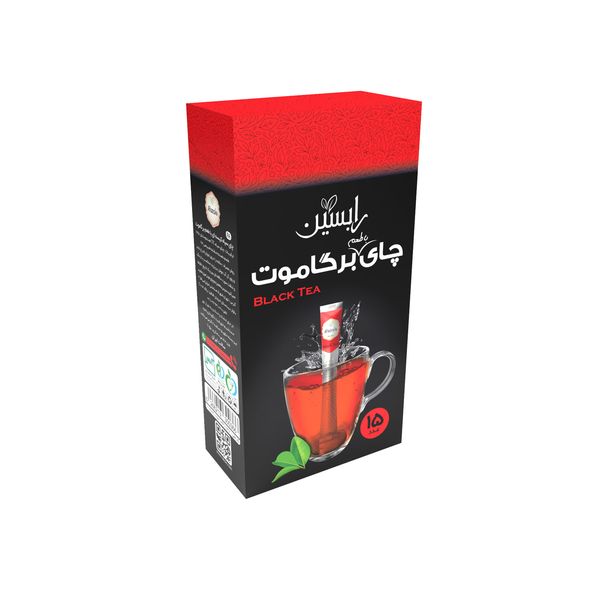 چای سیاه ساشه ای برگاموت رابسین بسته 15 عددی