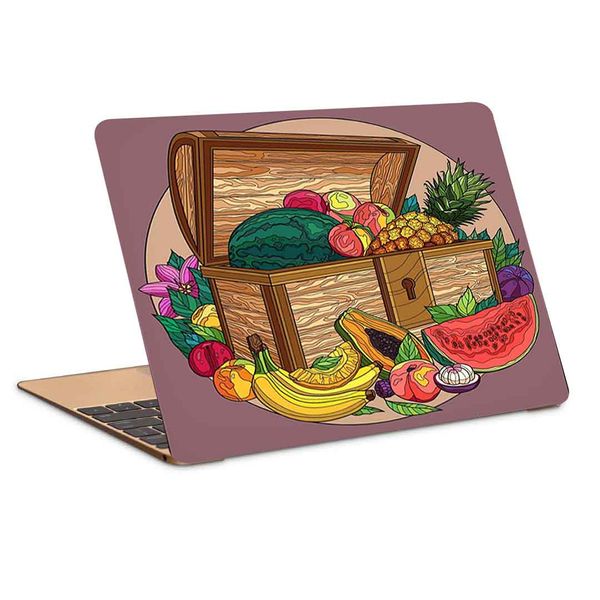 استیکر لپ تاپ طرح نقاشی صندوق میوه مدل P-296- مناسب برای لپ تاپ 15.6 اینچ