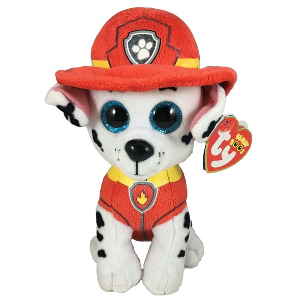 عروسک تی وای طرح سگ نگهبان مارشال مدل چشم تیله ای ارتفاع 15 سانتی‌متر