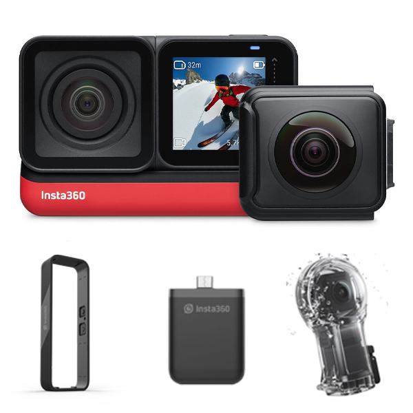 دوربین فیلم برداری ورزشی Insta360 مدل TWIN EDITION به همراه  لوازم جانبی ضد آب غواصی