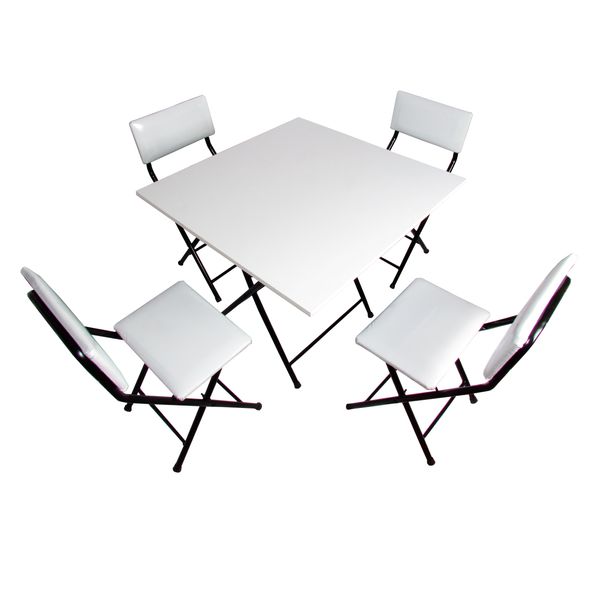 میز و صندلی غذا خوری 4 نفره میزیمو مدل تاشو کد 5543