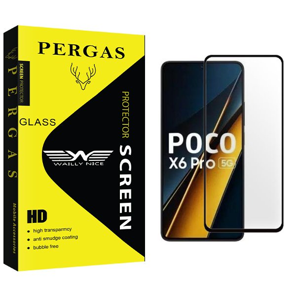 محافظ صفحه نمایش شیشه ای وایلی نایس مدل Pergas مناسب برای گوشی موبایل شیائومی Poco X6 Pro