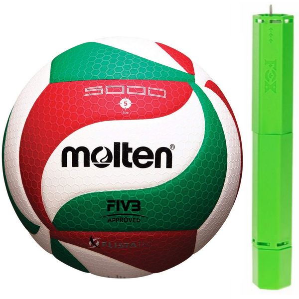 توپ والیبال مولتن مدلV5M5000 به همراه تلمبه فاکس