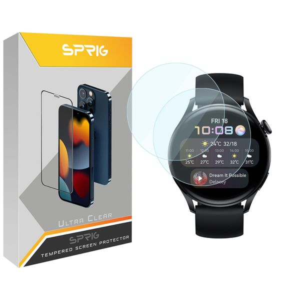 محافظ صفحه نمایش شیشه ای اسپریگ مدل SPG مناسب برای ساعت هوشمند هوآوی Watch 3 Active Edition بسته دو عددی