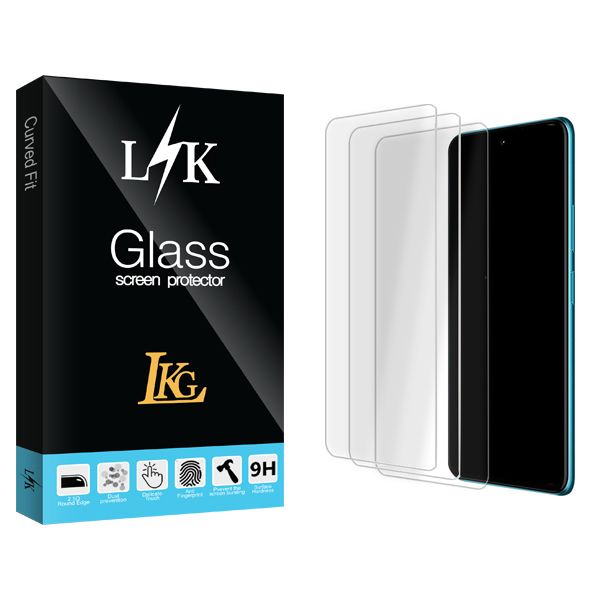 محافظ صفحه نمایش شیشه ای ال کا جی مدل LK Glass MIX مناسب برای گوشی موبایل ال جی K51S \ K52 \ K61 بسته سه عددی