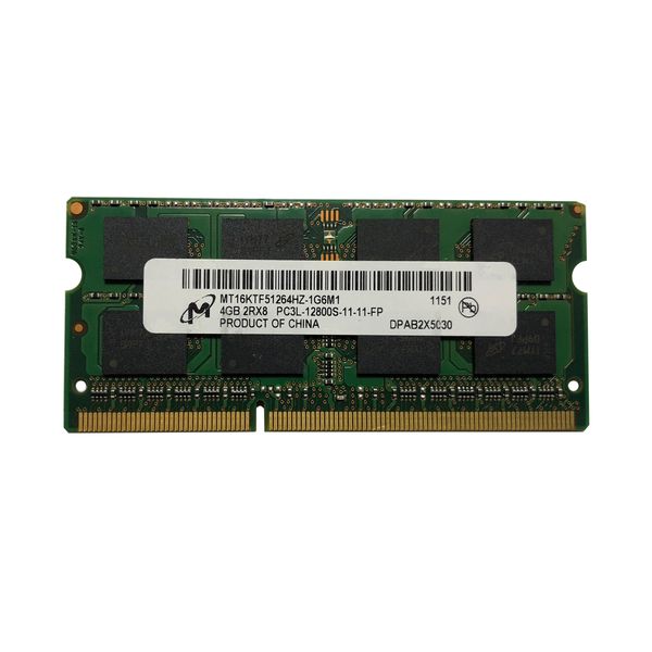 رم لپ تاپ میکرون مدل 12800 DDR3lL PC3L 1600MHz ظرفیت 4 گیگابایت