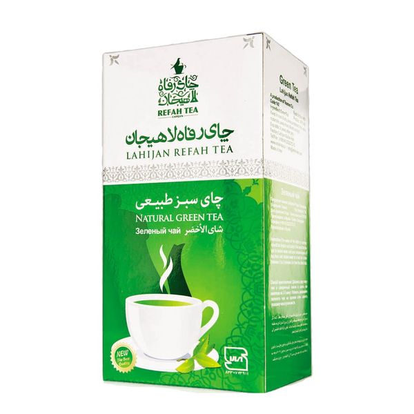 بسته چای سبز رفاه لاهیجان مدل سبز طبیعی 210 گرمی