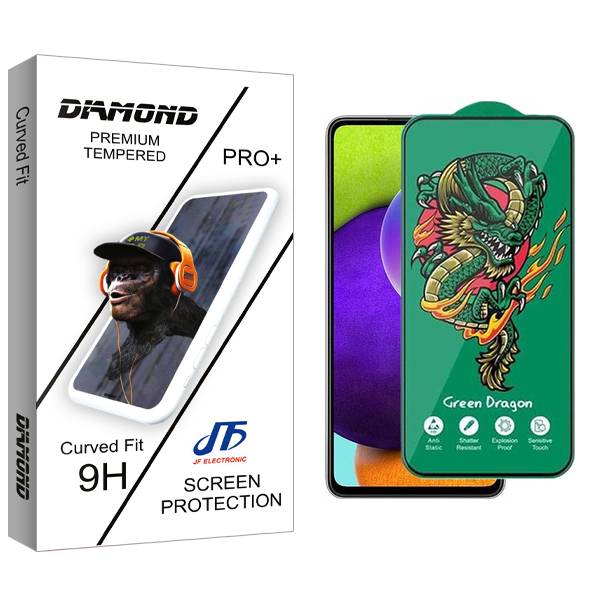 محافظ صفحه نمایش جی اف مدل Diamond Green_Dragon مناسب برای گوشی موبایل سامسونگ Galaxy A52