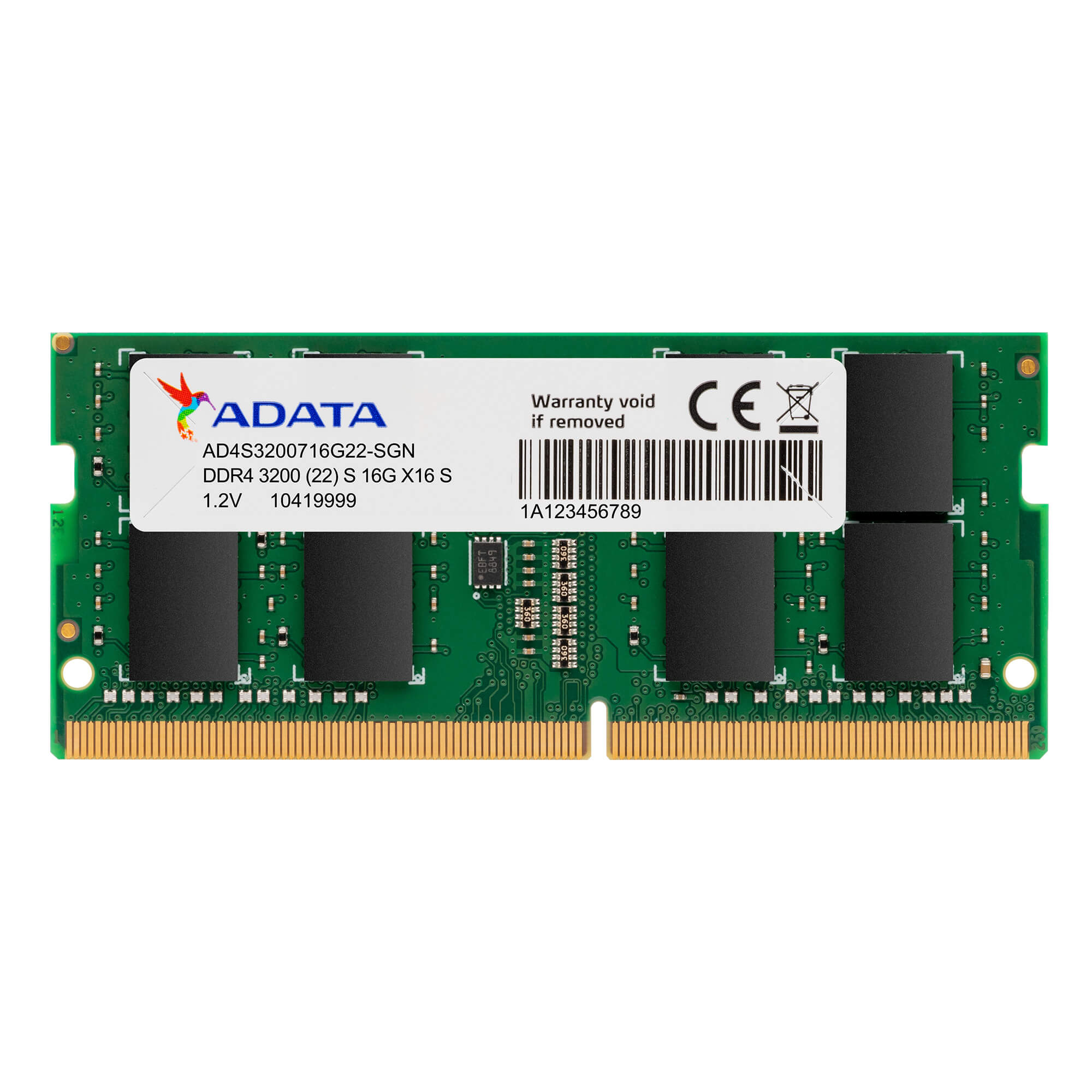 رم لپ تاپ DDR4 تک کاناله 3200مگاهرتز CL19 ای دیتا مدل AD4S ظرفیت 16 گیگابایت