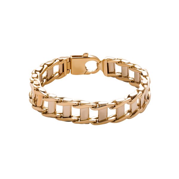 دستبند طلا 18 عیار مردانه جواهری سون مدل 4349