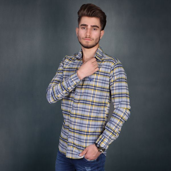 پیراهن آستین بلند مردانه پیکی پوش مدل M02535