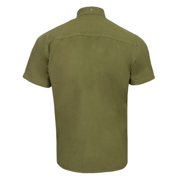 پیراهن آستین کوتاه مردانه مدل  پارچه کنفی رنگ سبز