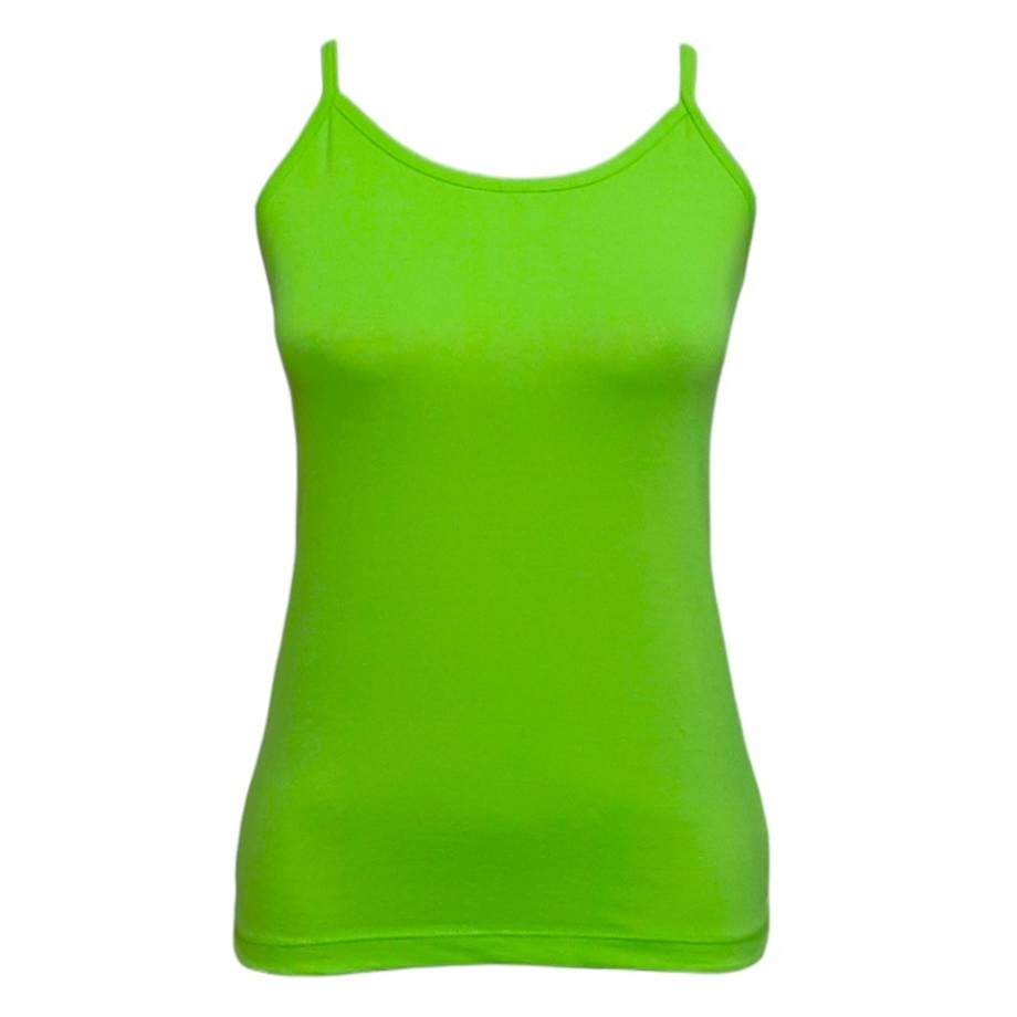 تاپ زنانه دوک مدل بنددار رنگ سبز فسفری