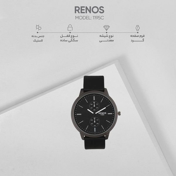 ساعت مچی عقربه ای مردانه رنوس مدل 1195C