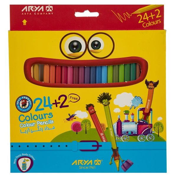 مداد رنگی 24 رنگ آریا کد 20