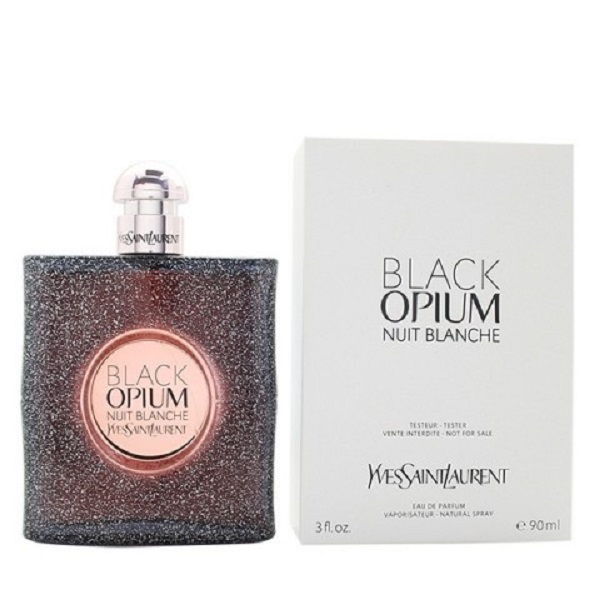 تستر ایو سن لورن مدل Black Opium Nuit Blanche ادو پرفیوم زنانه 90 میلی لیتر (جعبه تستر سفید و بدون درب اصلی)