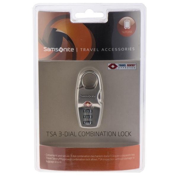 قفل رمزی سامسونیت مدل  TSA 3 Dail Comination Silver