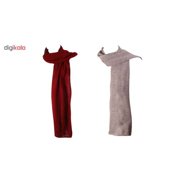 شال بافت زنانه برند ایران ترکی مدل baft در رنگ قرمز و خاکستری طرح شال بافتنی