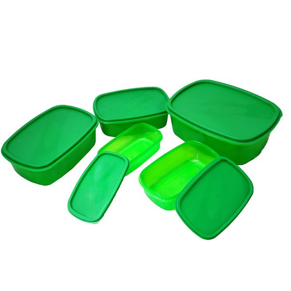 ست ظروف نگهدارنده غذا ایرسا مدل Green- بسته 5 عددی