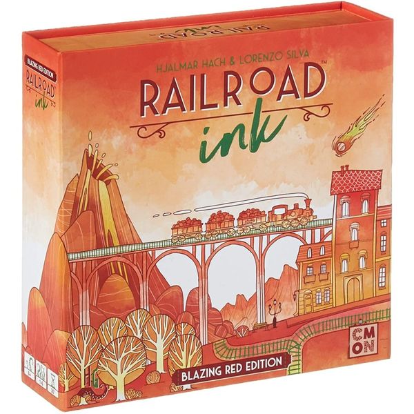 بازی فکری سی مون مدل Railroad Ink: Blazing Red Edition