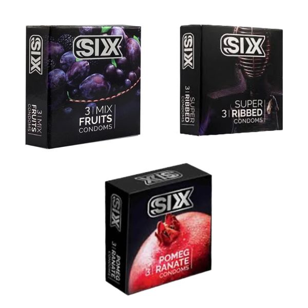 کاندوم سیکس مدل Mix مجموعه 3 عددی 