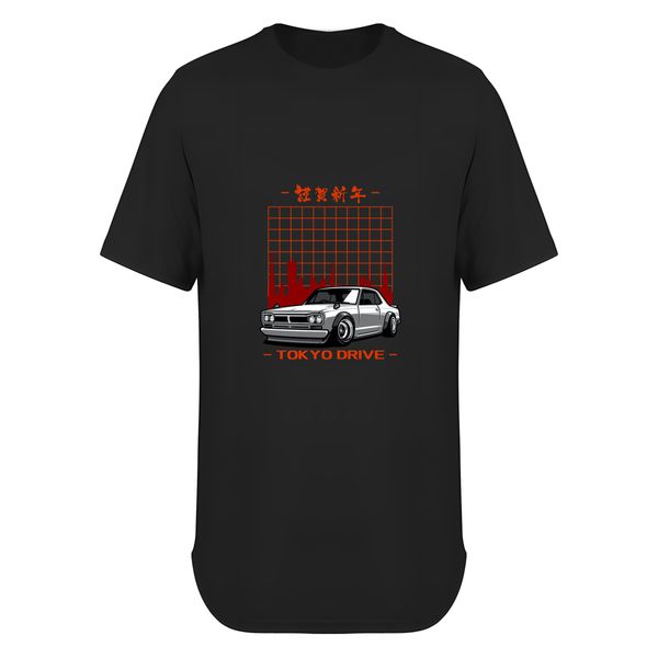 تی شرت لانگ آستین کوتاه مردانه مدل Tokyo Drive کد C001