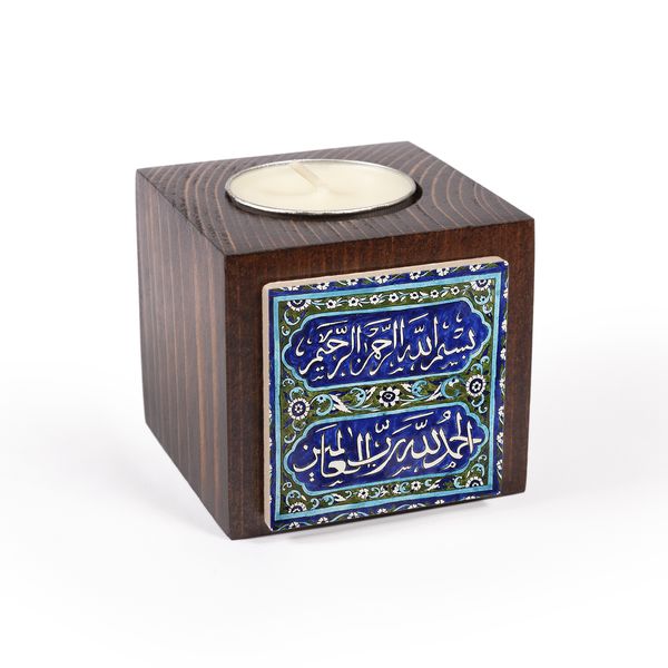 جاشمعی چوبی بیندو طرح بسم الله الرحمن الرحیم مدل JSHBD189