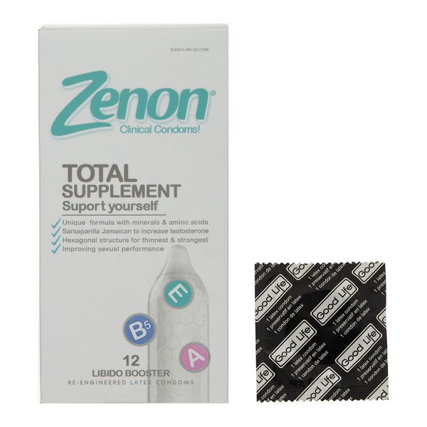 کاندوم زنون مدل Total Supplement بسته 12 عددی به همراه یک عدد کاندوم Good Life