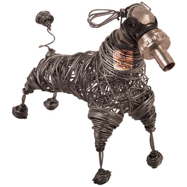 مجسمه چترفیروزه مدل سگ ترکیبی طرح 33