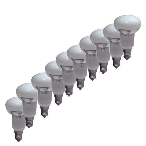 لامپ ال ای دی 10وات اس پی ان مدل حبابی R63 پایه E27 بسته 10 عددی