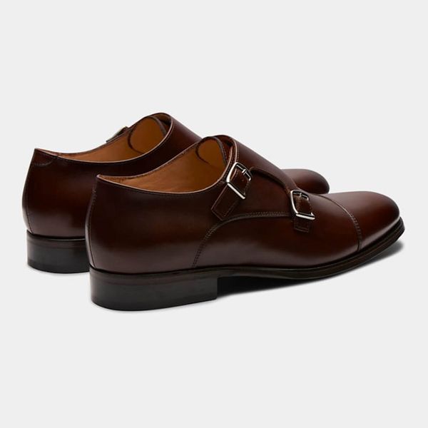 کفش مردانه سوت ساپلای مدل Double Monk Strap رنگ قهوه ای