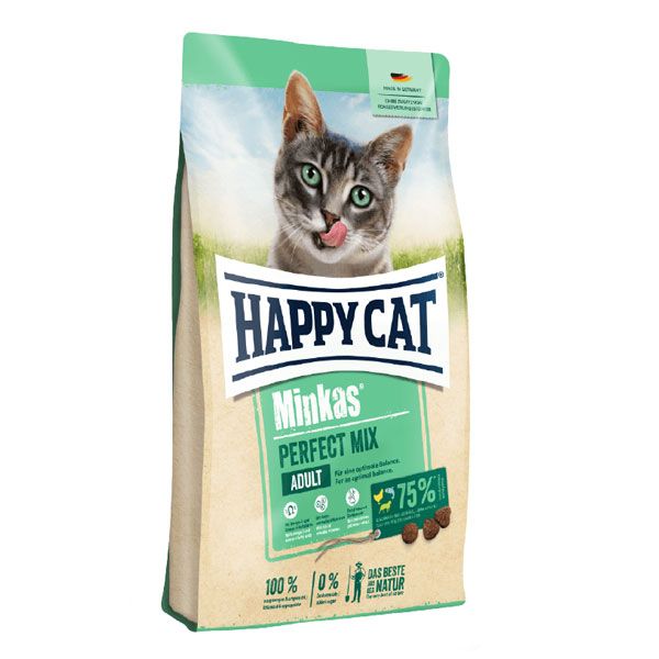 غذای گربه خشک هپی کت مدل Minkas Perfect Mix  بالغ وزن 4 کیلوگرم