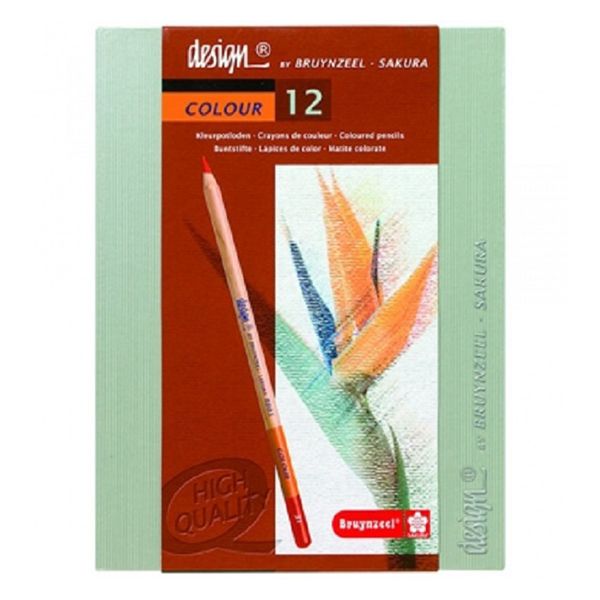 مداد رنگی 12 رنگ ساکورا مدل DESIGN R