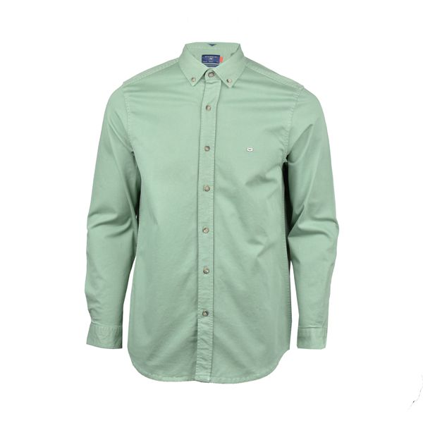پیراهن آستین بلند مردانه اسپرینگ کات مدل Pine tree رنگ سبز پاستلی	
