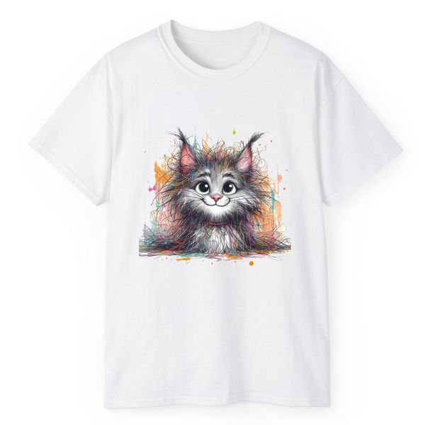 تی شرت آستین کوتاه مردانه مدل گربه کد 1720