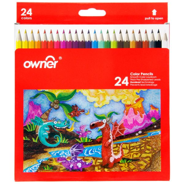 مداد رنگی 24 رنگ اونر مدل 141624 Dragons
