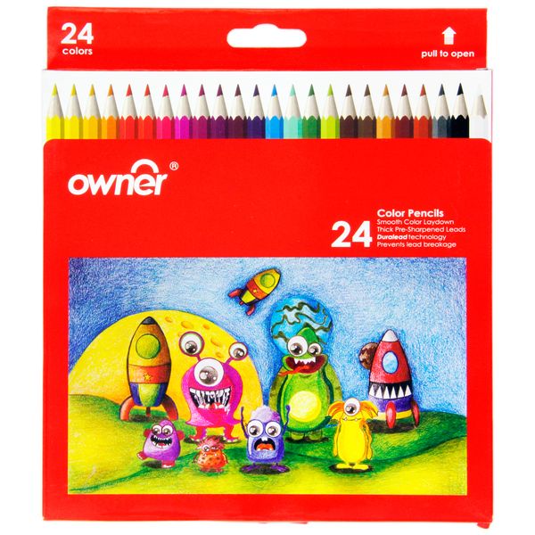 مداد رنگی 24 رنگ اونر مدل 141624 Monsters